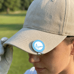 Personalised Checkered Golf Ball Marker Magnetic Hat Clip with Name Golf Club Game Day Birthday Gift for Golf Lover