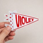 Personalized Retro Preppy Style Bow Pennant Name Stickers for Notebook Back to School Gift for Kids Students