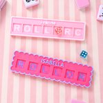 Personalized Multicolour Mahjong Charleston Tracker with Text and Dice Mahjongg Accessory Mahjong Game Night Birthday Gift for Mahjong Lover Player