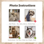 Personalized Hand-Painted Pet Portrait PU Leather Bag Tag with Name and Photo Travel Accessory Birthday Gift for Pet Lovers