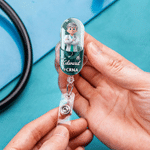 Personalised Pill Capsule Cartoon Medical Staff Retractable Badge Reel with Name Nurses' Day Appreciation Birthday Gift for Doctor Nurse