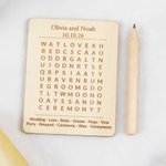 Personalised Rustic Wooden Board Game with Text and Date Set of 3 Bridal Shower Wedding Party Gift for Couple Guests