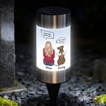 Personalized Pet Angel Wings Back View Solar Garden Light with Name and Speech Garden Decor Memorial Sympathy Gift for Pet Owners
