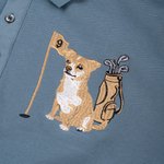 Personalised Pet Photo Portrait Embroidery 100% Cotton Golf Polo Shirt Birthday Anniversary Corporate Gift for Men Golf Lovers