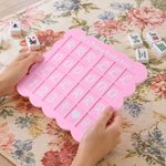 Personalised 3D Printed Scalloped Mahjong Solo Practice Board with Text Mahjong Game Night Gift for Mahjong Lovers Players