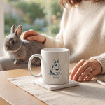 Personalized Glaze Effect Pet Photo Design 11 oz 15 oz Ceramic Coffee Mug with Name and Coaster Memorial Birthday Gift for Pet Owner