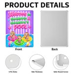 Gepersonaliseerd welkomstbord in neonstijl met cartoonkarakter voor bij het zwembad, met naam, decoratie voor het zwembad, verjaardagscadeau voor grootouders en familie
