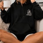 Personalized Couple Portrait Outline Art Embroidery T-shirt Sweatshirt Hoodie with Roman Numeral Anniversary Wedding Gift for Couples Newlyweds