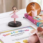 Ornement personnalisé : statue de danseuse en 3D inspirée d'une photo créative, avec texte – Décoration de bureau, cadeau d'anniversaire pour les danseurs et les collectionneurs