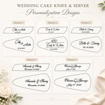 Personalised Vintage Cake Forks Knife Server Cutting Set with Names Date and Box Wedding Engagement Anniversary Gift for Couple Newlyweds