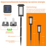 Gepersonaliseerde zonne-energie tuinlamp met foto naam en jaar tuindecoratie en herdenkingscadeau voor familie en vrienden