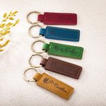 Porte-clés en Cuir Personnalisé avec Nom et Fleur de Naissance Cadeau d'Anniversaire et de Mariage pour Elle