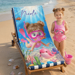 Personalised 3D-Style Design Photo Oversized Quick-Dry Beach Towel with Name Beach Party Summer Holiday Birthday Gift for Boy Girl Diving Lover