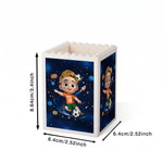 Personalised Cartoon Football Character Building Blocks Brick Pen Holder with Name Desk Decor Back to School Birthday Gift for Kids