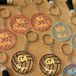 Personalized Netball Girl Round Acrylic Keychain with Text Backpack Charm End of Season Team Celebration Game Day Gift for Netball Girls Players