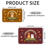 Personalised Cartoon Pet Photo Dog Cat PU Leather Food Mat with Name Daily Use Birthday Gift for Pet Lovers Owners Friends