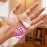 Personalized Netball Girl Round Acrylic Keychain with Text Backpack Charm End of Season Team Celebration Game Day Gift for Netball Girls Players
