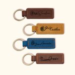 Porte-clés en Cuir Personnalisé avec Nom et Fleur de Naissance Cadeau d'Anniversaire et de Mariage pour Elle