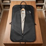 Personalised Durable Embroidered Name or Monogram Suit Bag with Leather Handle Travel Essentials Birthday Wedding Gift for Men Groomsmen