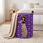 Personalized Cute Cartoon Character Large Waterproof Laundry Basket with Name Home Decor Housewarming Birthday Gift for Family