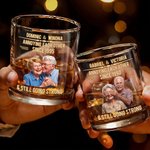 Personalised Retro Cartoon Photo Funny 10 oz Whisky Glass with Name and Year Housewarming Birthday Gift for Couple Wine Lovers Friends