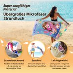 Personalisiertes 3D-Cartoon-Strandtuch mit eigenem Foto-Charakter | 4 Größen | saugfähig | Sommerurlaub Geburtstag Geschenk für Familie Taucher