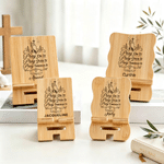 Personalized Pray Over It Cross Bible Phone Holder with Name Desk Decor Daily Use Birthday Gift for Friends Christians
