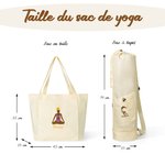 Sac de tapis de yoga personnalisé avec nom et motif - Grande capacité et brodé posture pilates - Cadeau d'anniversaire pour amatrice de yoga