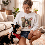 Maglietta, felpa o felpa con cappuccio personalizzata con stampa leopardata e fiocco in stile vintage, con foto dell'animale e nome: abbigliamento quotidiano, regalo di compleanno per proprietari di a