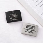 Personalized Medical Alert ID Tag Emergency Safety Plate for Watch Band Fitness Runners Athletes Climbers Elderly Essential