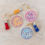 Personalized Netball Girl Round Acrylic Keychain with Text Backpack Charm End of Season Team Celebration Game Day Gift for Netball Girls Players