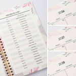 Personalised Pencil Initial 2026-2028 Planner A5 Spiral Notebook with Name and Monthly Planner Pages Birthday Teacher's Day Gift for Teacher