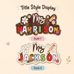 Personalized Cute Flower Pencil Teacher Elements Whiteboard Magnet with Title and Surname Interactive Teaching Tool Back to School Gift for Teachers