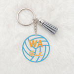 Personalized Netball Girl Round Acrylic Keychain with Text Backpack Charm End of Season Team Celebration Game Day Gift for Netball Girls Players