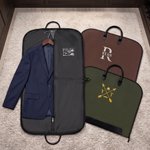 Personalised Durable Embroidered Name or Monogram Suit Bag with Leather Handle Travel Essentials Birthday Wedding Gift for Men Groomsmen