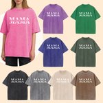 T-shirt 100% coton personnalisée avec 1-4 noms - Cadeau d'anniversaire et fête des Merès pour les maman