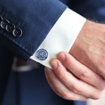 Gemelos personalizados con inicial de monograma multicolor y caja de madera grabado regalo de boda y aniversario para hombres