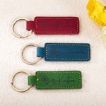Porte-clés en Cuir Personnalisé avec Nom et Fleur de Naissance Cadeau d'Anniversaire et de Mariage pour Elle