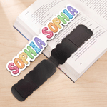Personalized Oil Painting Effect Name Design Magnetic Bookmark Clip Birthday Back to School Gift for Book Lovers Readers