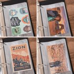 Personalized Unigrid National Park Map Binder with Text Travel Map Holder Birthday Gift for National Park Lovers Map Collectors