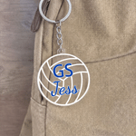 Personalized Netball Girl Round Acrylic Keychain with Text Backpack Charm End of Season Team Celebration Game Day Gift for Netball Girls Players