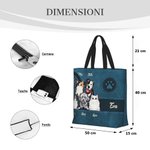 Borsa da spesa capiente con design di cane o gatto personalizzabile fino a 8 nomi regalo di compleanno per amanti degli animali