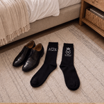Personalised Monogram Design 100% Cotton Men's Wedding Socks with Name and Initial Engagement Wedding Party Gift for Groomsman