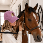 Gorra de béisbol personalizada con foto de caballo y personaje con herradura multicolor y nombre uso diario regalo de cumpleaños para amigos jinetes