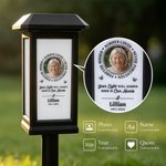Personalized Waterproof Photo Solar Garden Light Forever in My Hearts with Name and Year Garden Decor Memorial Sympathy Gift for Family Friend