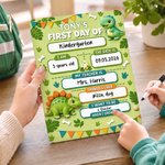 Personalized Fantasy Cartoon Theme First Day of Acrylic School Sign Board with Name and Pen School Supplies Back to School Gift for Students