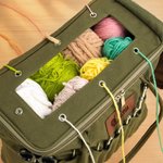 Personalised Crochet Hook Design Multi-Compartment Storage Bag with PU Leather Name Label Anniversary Birthday Gift for Grandma Knitting Lover