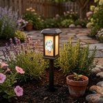 Personalised Ink Wash Style Pet Photo Waterproof Solar Garden Light with Name and Year Garden Decor Pet Loss Memorial Gift for Friends Pet Lovers