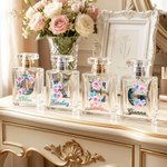 Personalised Watercolour Floral Initial Refillable Perfume Bottle with Name Daily Use Bridal Party Keepsake Birthday Gift for Woman Bride Bridesmaid