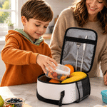 Personalized 3D-Effect Artwork Photo Vehicle Design Insulated Kids Lunch Bag with Name Back to School Birthday Gift for Kids Boys Girls
